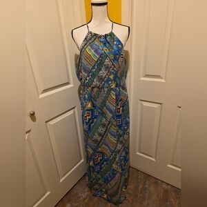 SHESCOOL COLORFUL MAXI DRESS, SIZE XL